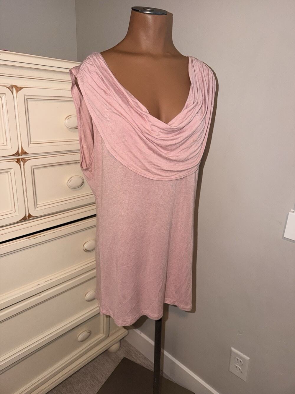 Rose Scoop Neck Shirt Career Vintage Size XL